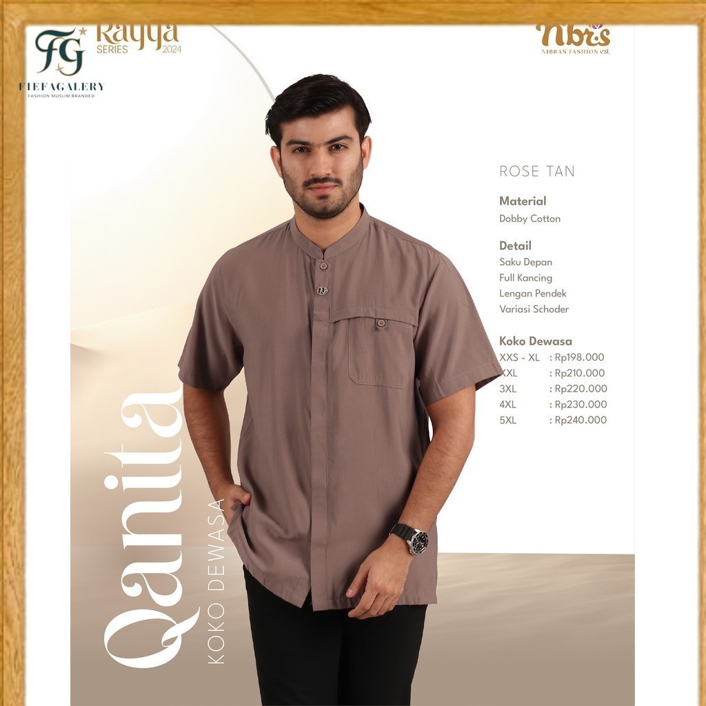 (Fg)NIBRAS Koleksi Terbaru/ Sarimbit Nibras Qanita Koko /Sarimbit Sale/koko Dewasa Size XS - XXL Jum