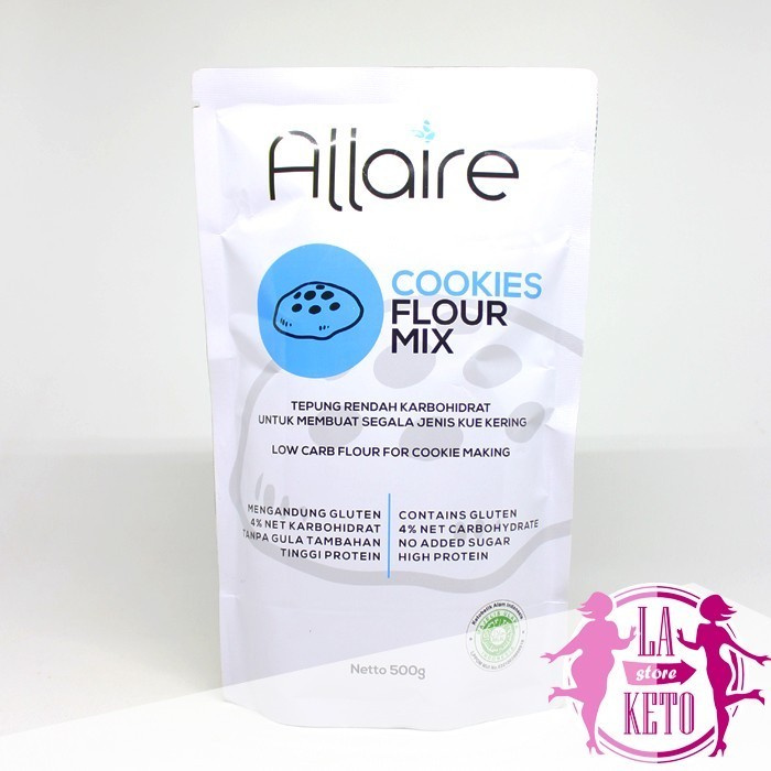 

TERJUAL ALLAIRE Cookies Flour 500 gr Tepung Kukis Keto / Low carb @500gram