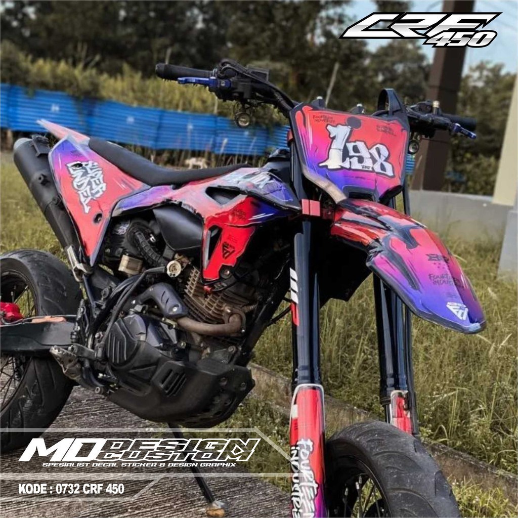0732 (COD) Sticker Decal CRF 450 FullBody Bebas Request Terbaru - Sticker Premium CRF Terbaru - Stic