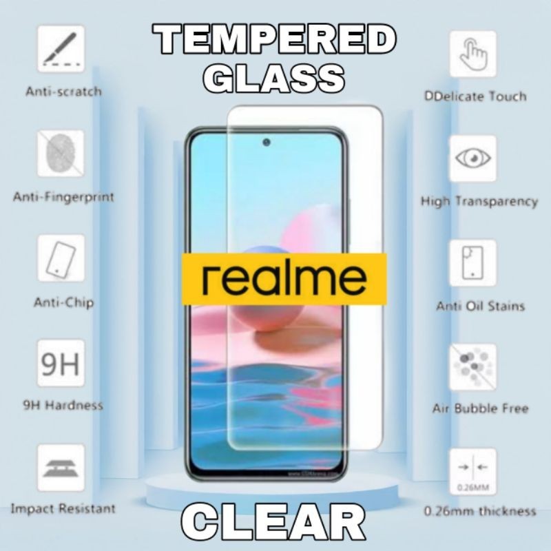 AV Pelindung Layar / Anti Gores Bening /Tempered Glass Bening Realme 2 Pro Realme 5 Realme 5I 5Pro 6