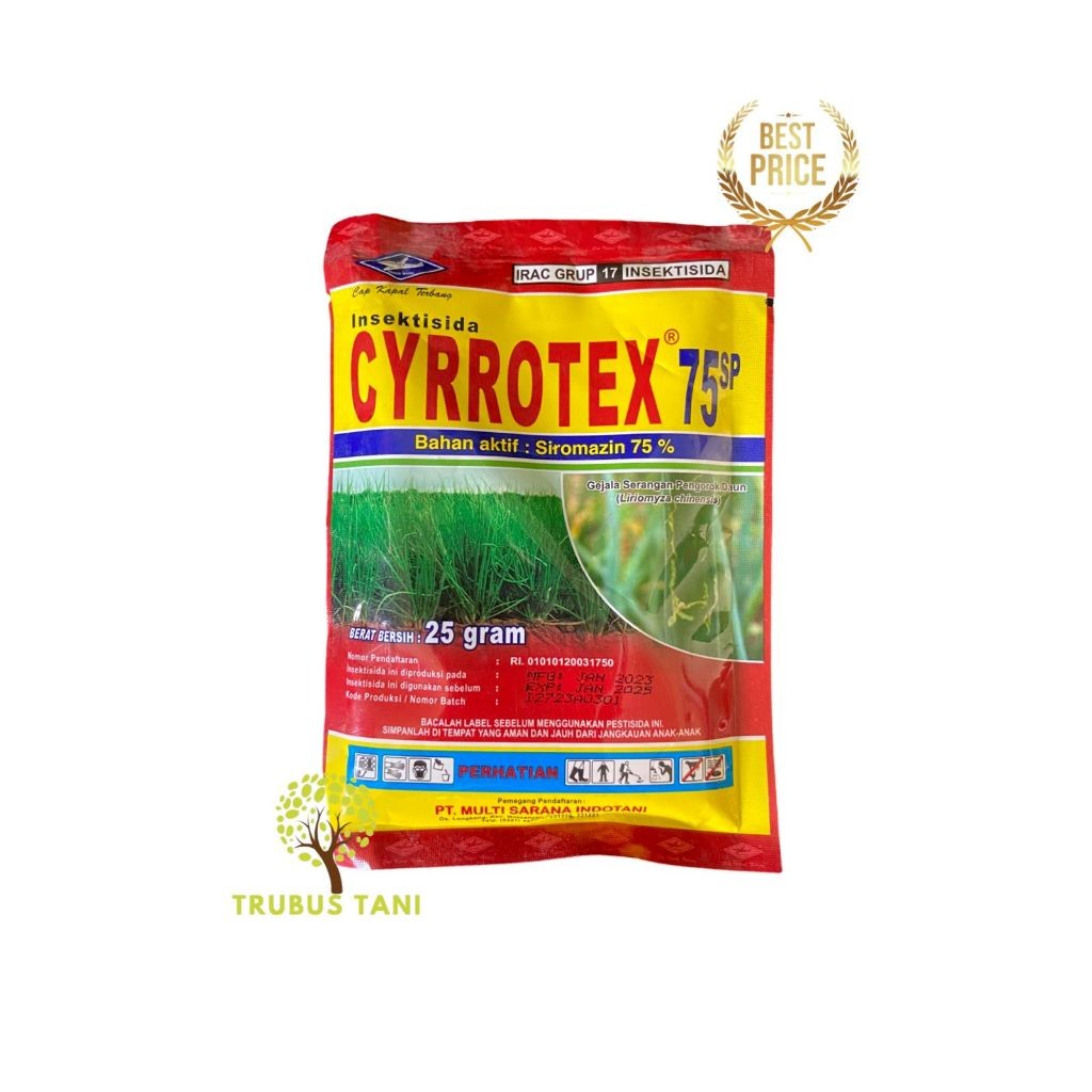 INSEKTISIDA CYRROTEX 25 GRAM Siromazin 75% Kapal Terbang - racun lalat buah trips