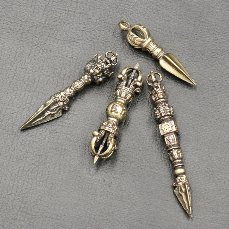 Handcraft Pendant Vintage Solid Religious Pestle Prayer Pendants Nepal Tibetan Handcraft Buddhist Va