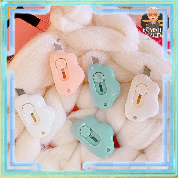 

Pisau Cutter Pemotong Kertas Mini Motif Awan Cloud Cutter Pemotong Kertas Mini portable Travel Cutter