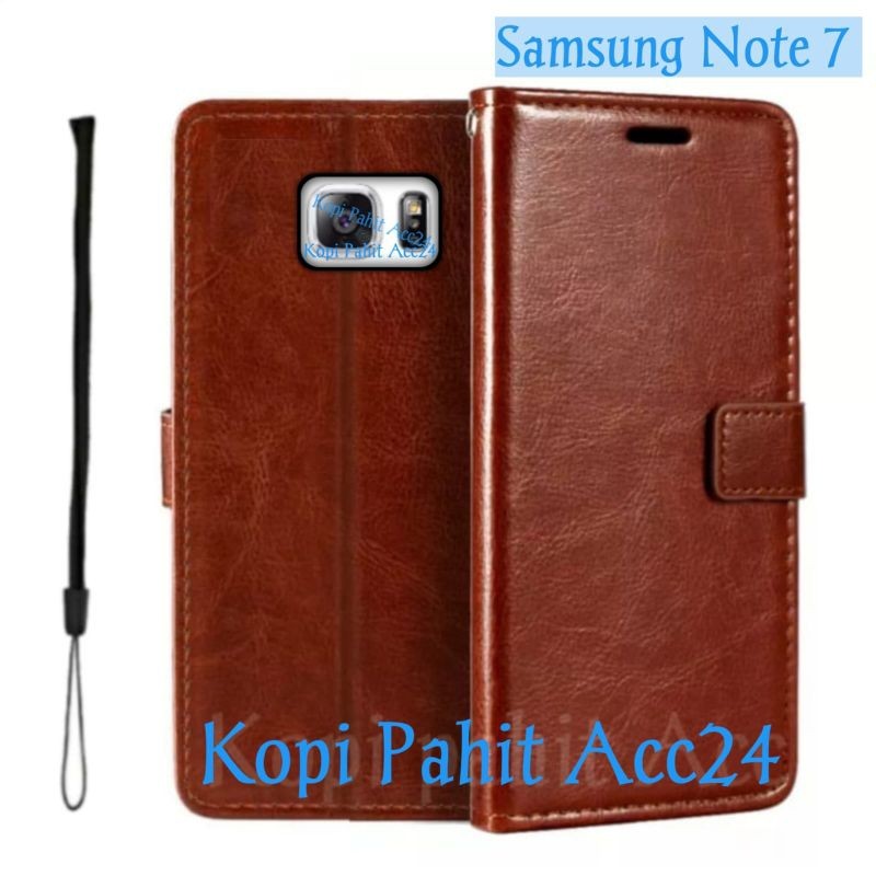 Case Samsung Galaxy Note 7 Note Fe Flip Cover Wallet Sarung Hp Casing Dompet Flip Magnet