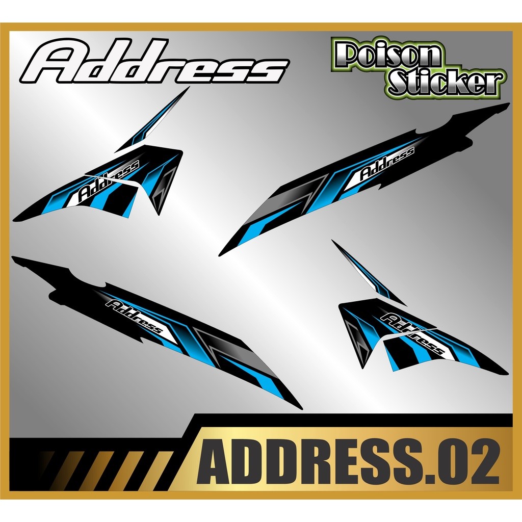 Striping Sticker SUZUKI ADDRESS sticker variasi ADDRESS CODE 02
