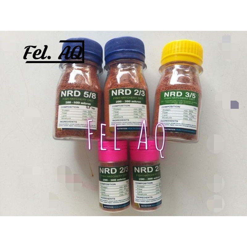 Pelet NRD 2/3 3/5 5/8 200 300 500 800 G12 Micron 10g 25g 10 25 gram Pakan Burayak Cupang Guppy Molly