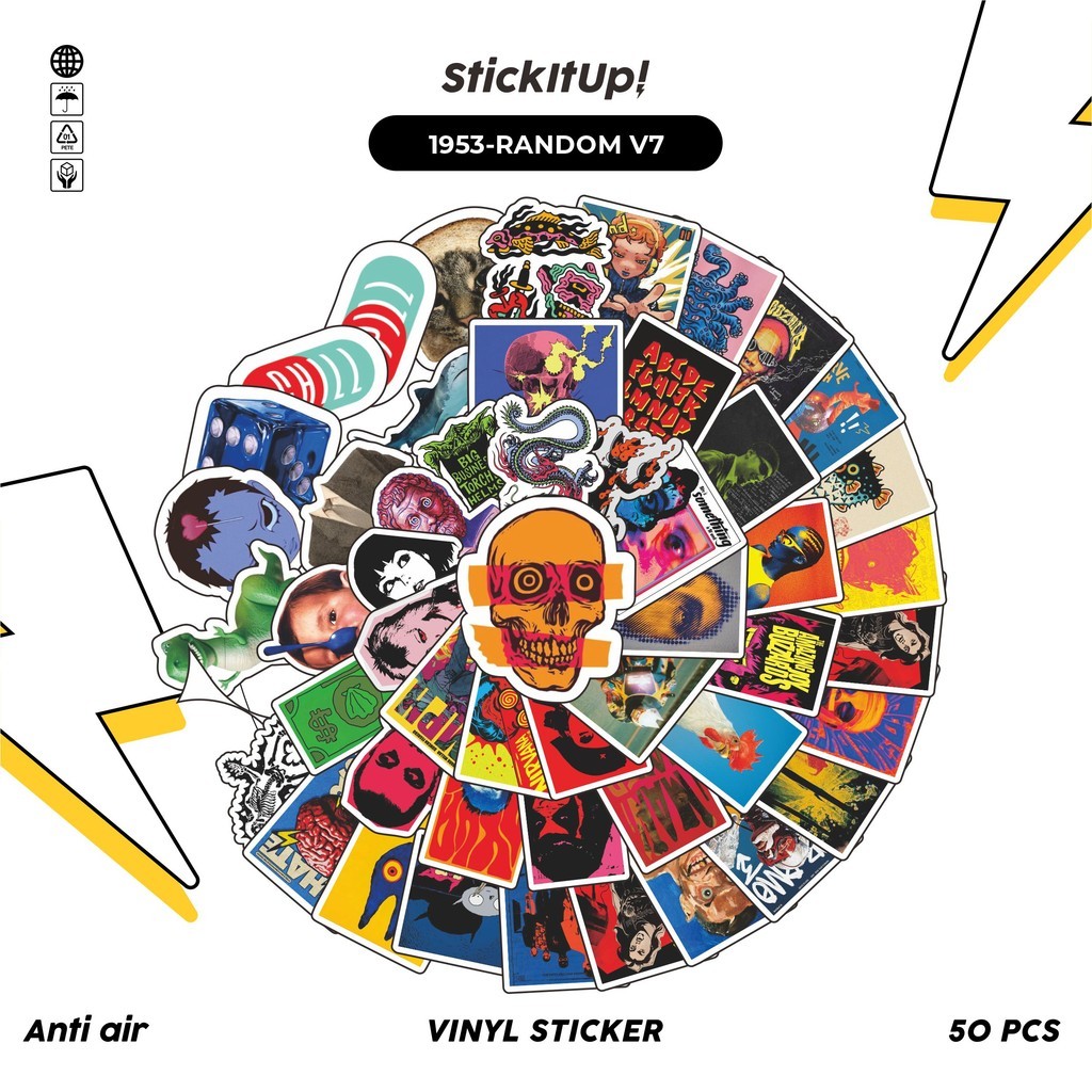 

COD✨ 50 Pcs Stiker Random V.11 Lucu Anti Air Untuk Dekorasi Notebook Sepeda Skateboard Handphone DIY