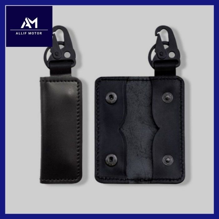 Gantungan Kunci Dompet STNK Minimalis Mobil Motor Nmax Aerox Adv Ninja - Hitam