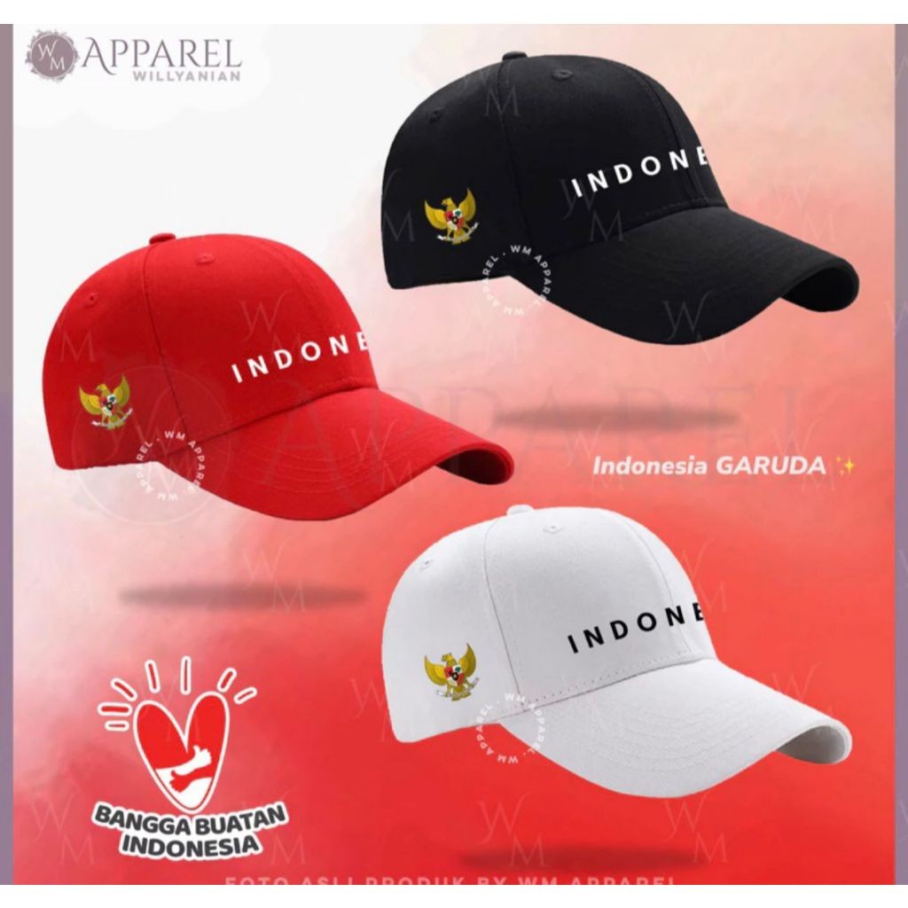 TERLARIS Topi baseball Garuda Indonesia  Korean style indonesia garuda Anak tanggung dan dewasa Prem