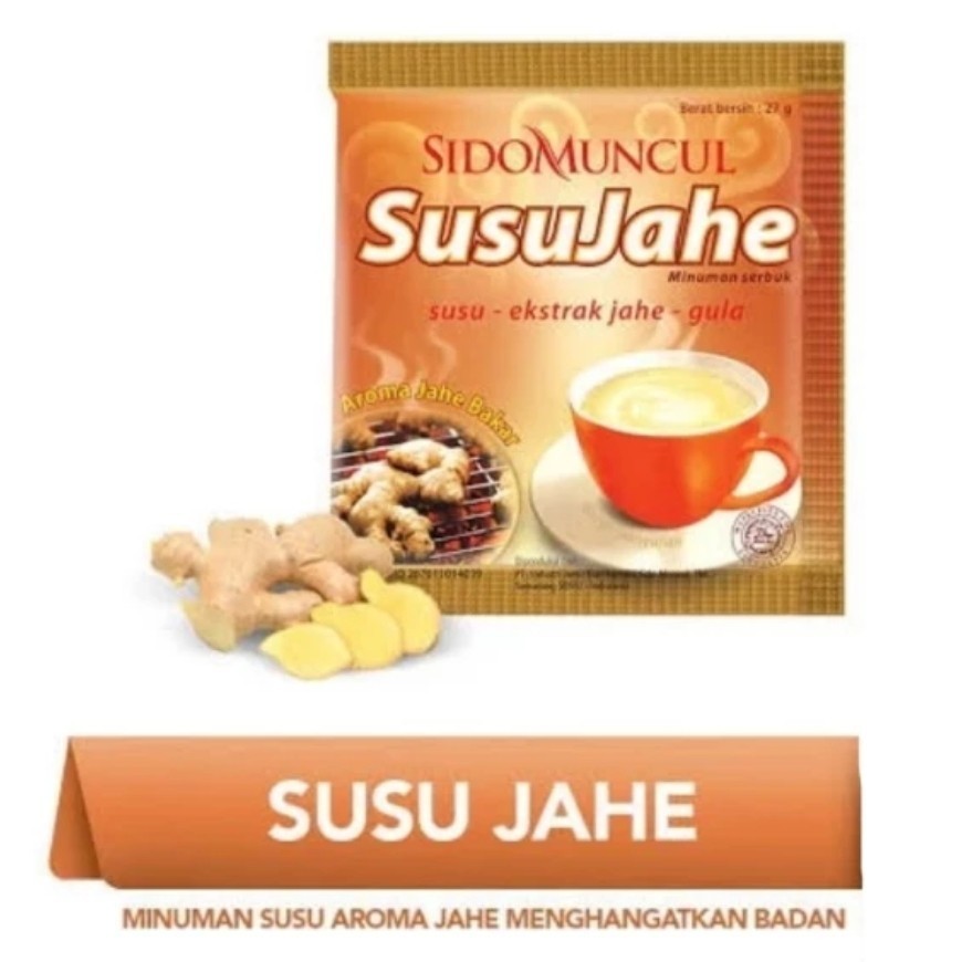 

Susu Jahe sachet bubuk Sidomuncul Super rasa coklat swiss Menghangatkan Tubuh Sehat