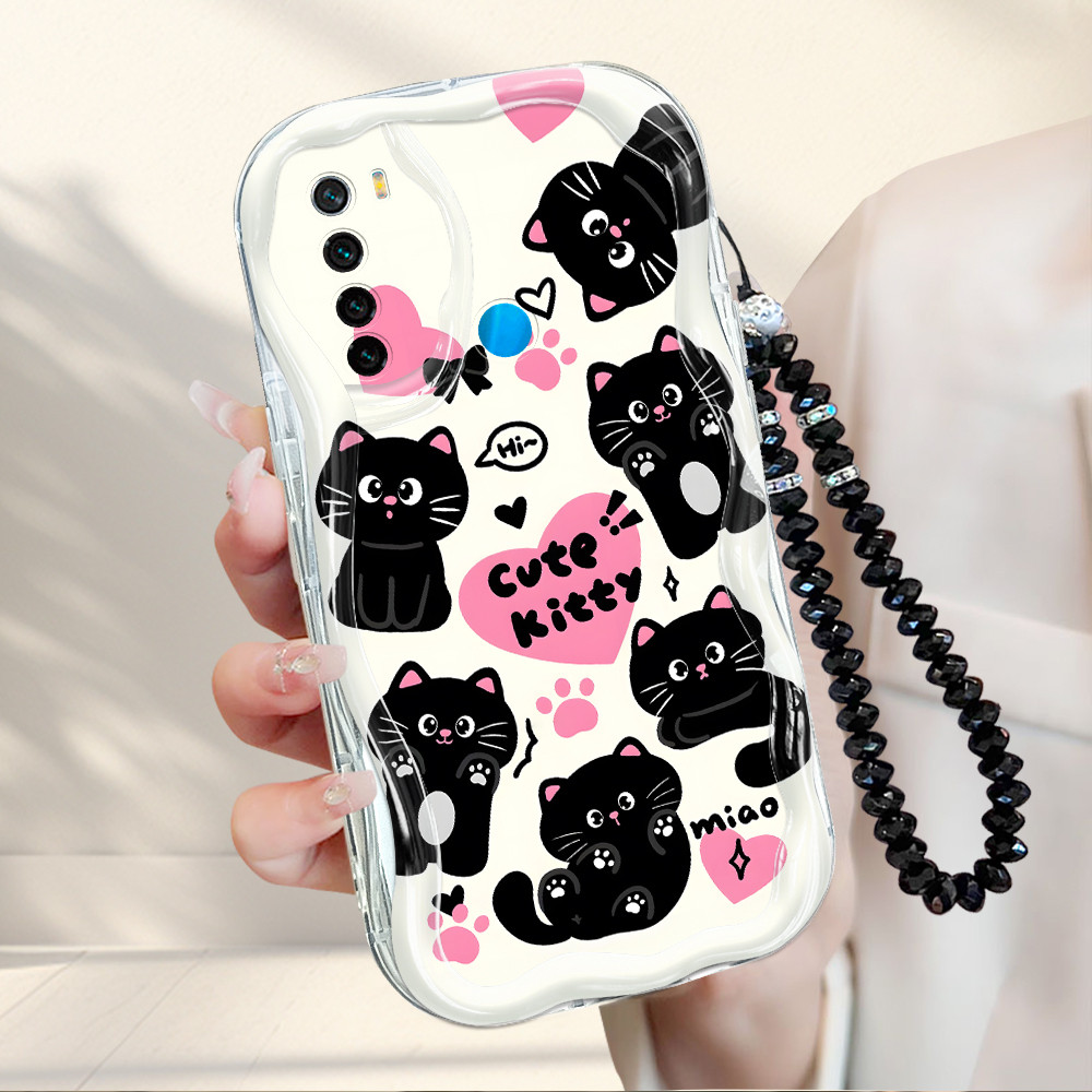 Casing Hp Untuk Xiaomi Redmi Note 8 Tali Pengikat B7 Cassing Soft Phone Case Softcase Kucing Kesing 