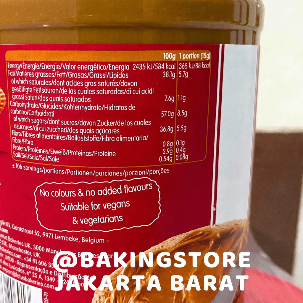 

GFD Biscoff lotus Spread smooth/orinal 1.6 kg Selai Lotus Biscoff 1,6 kg
