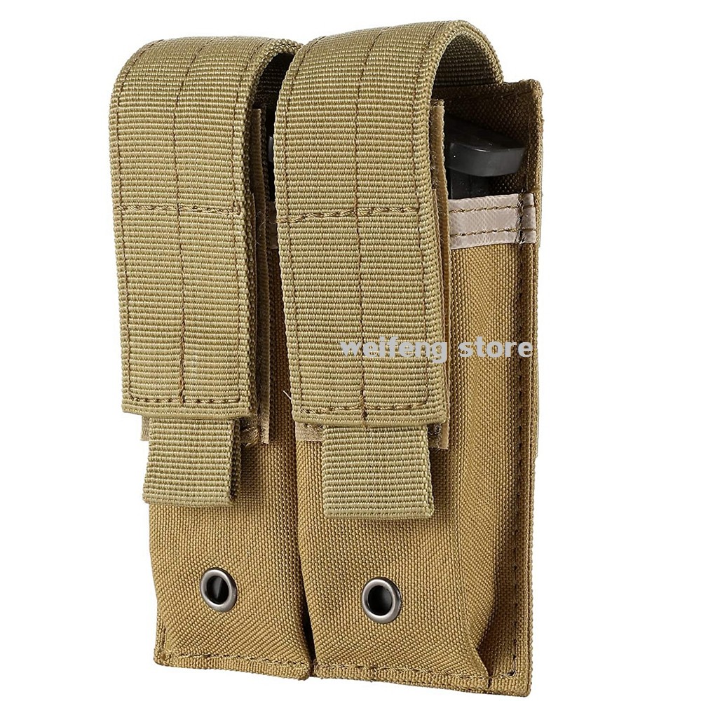 9mm Magazine Pouch Tactical Single Double Mag Bag Outdoor Molle Open-Top Magazine Pouch for Glock M1