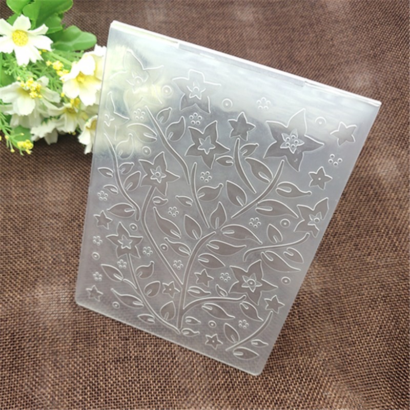 

Star leaf background Flower print DIY Plastic Embossing Folders for DIY Scrapbooking Paper Craft/Card Making Decoration Supplies