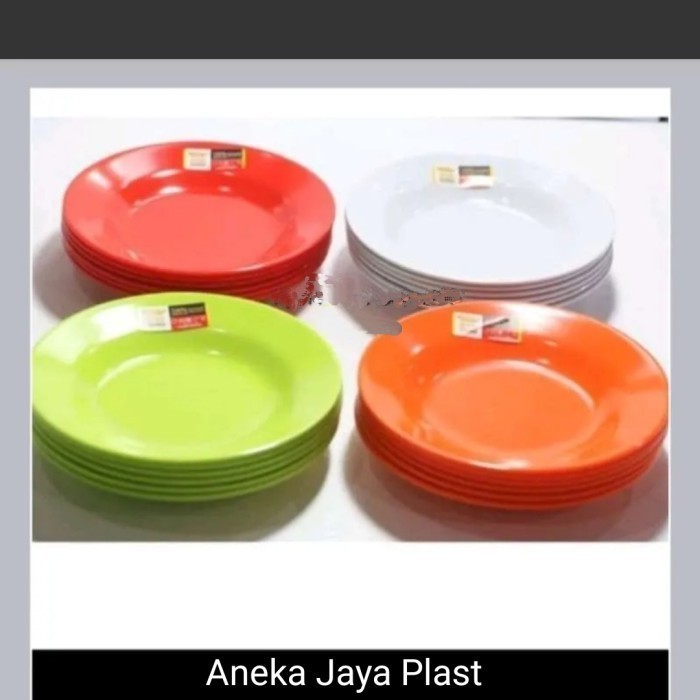 Piring Melamin 8 inch Golden Dragon/Piring Makan melamin Dragon Cekung