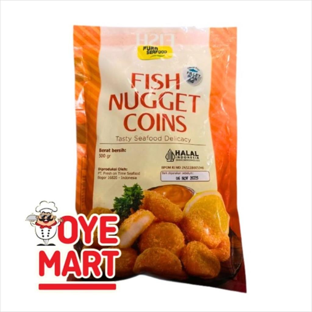 

FURA SEAFOOD FISH NUGGET COINS 500GR/NAGET IKAN BENTUK COIN