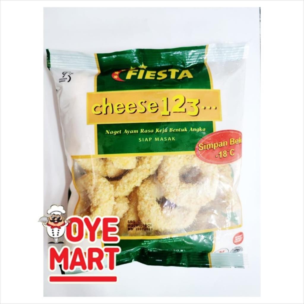 

FIESTA CHEESE 123 250GR/NAGET AYAM BENTUK ANGKA RASA KEJU