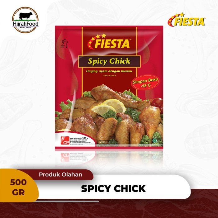 

Fiesta Spicy Chick Daging Ayam Dengan Bumbu 500 gram Frozen Siap Masak