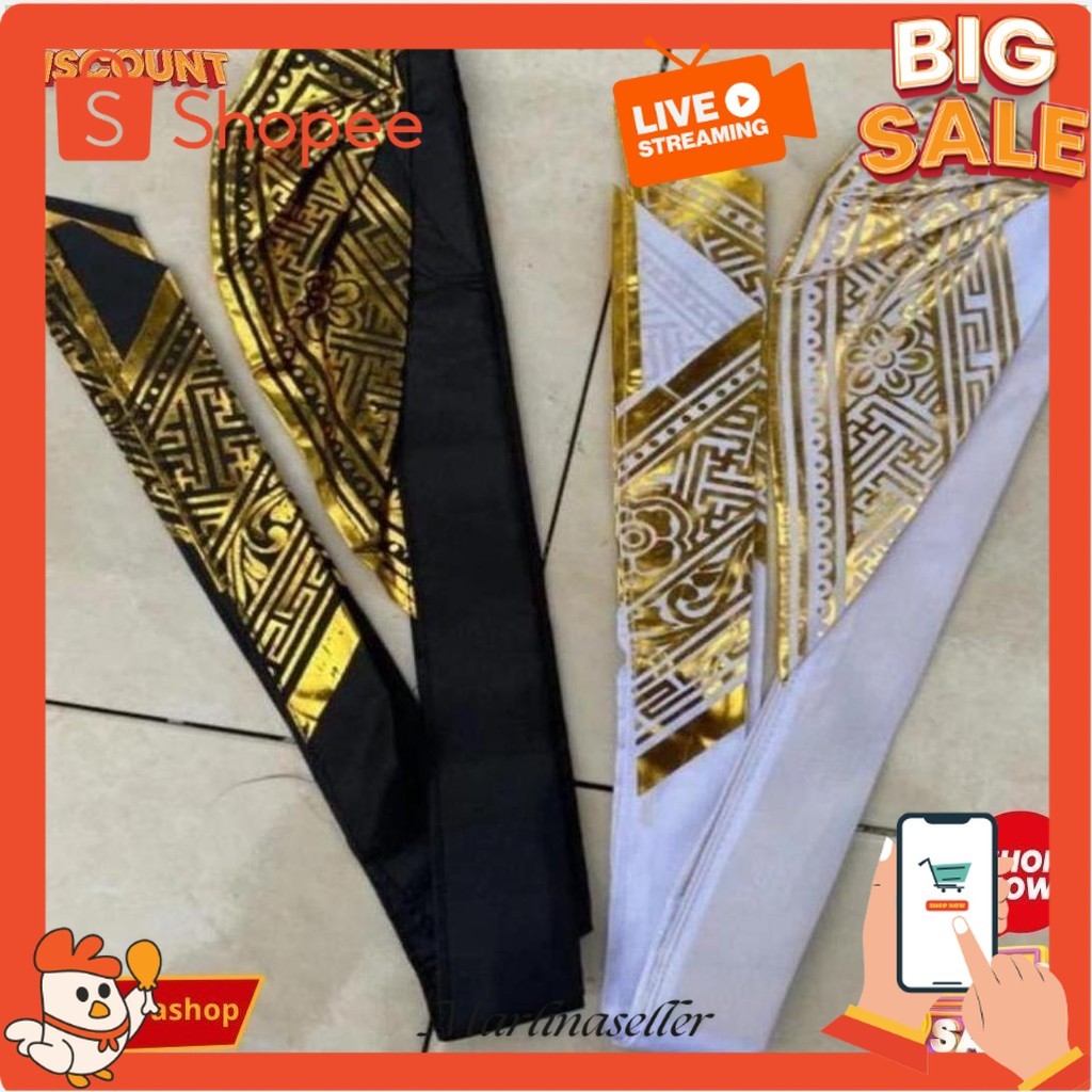 Udeng Bali Prada_Udeng Bali Belum Jadi_Udeng Bali Motif Kotak Original Produk MRL