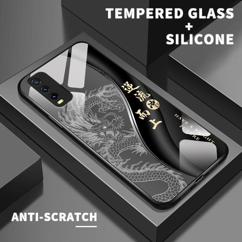 Casing For Vivo Y50 Y51 2020 Y51a Y53s 4G Y55 5G Y55s 2023 Y56 Y66 Y67 Y5s Y7s Y200e Case Kaca Kaca 