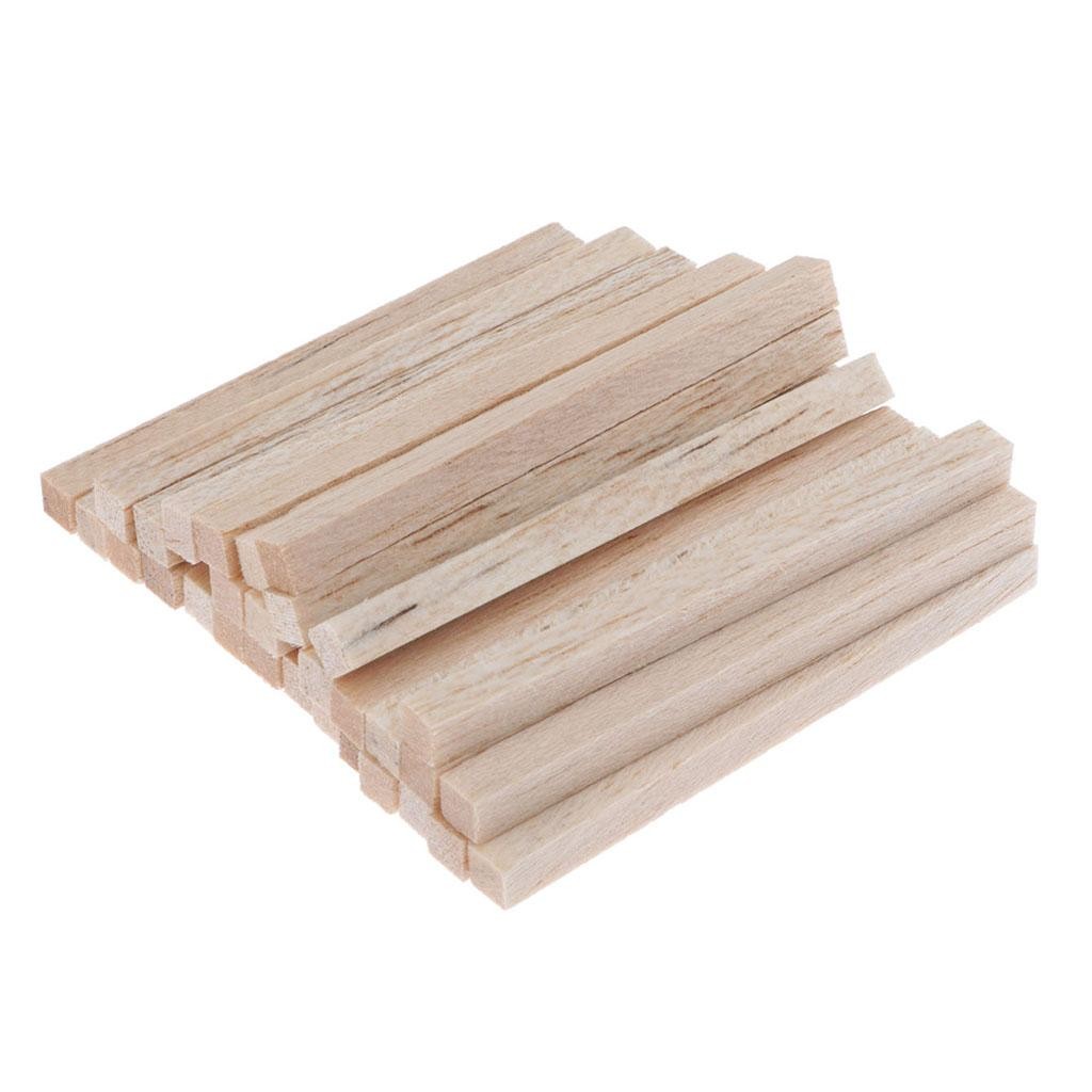 

30 Plain Balsa Wood Square Stick Dowel Rod craft Hobby Landscape