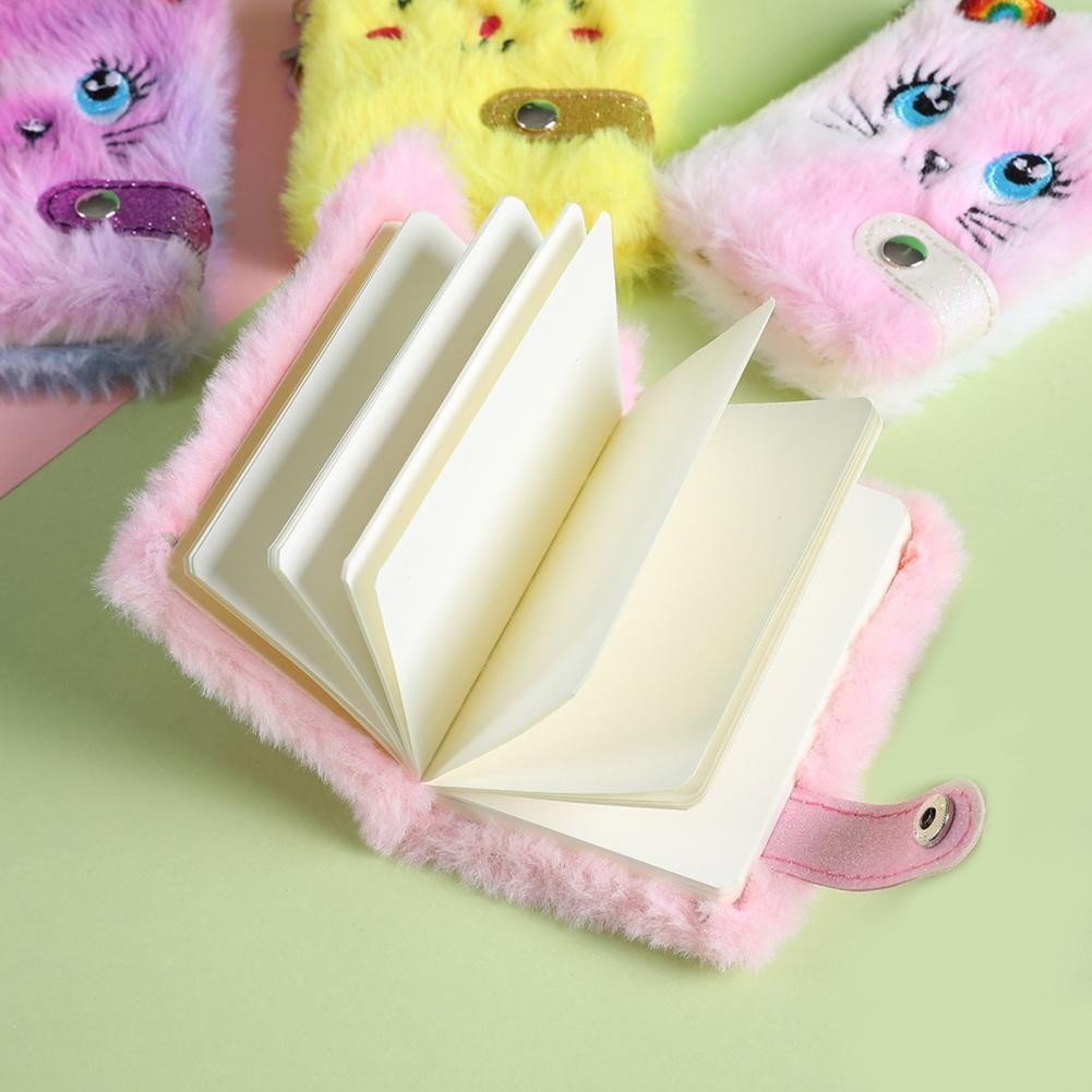 

Rectangular Great Embroidered Design Stuffed Notebook 4 Colors Journal Book 80 Pages for Girls