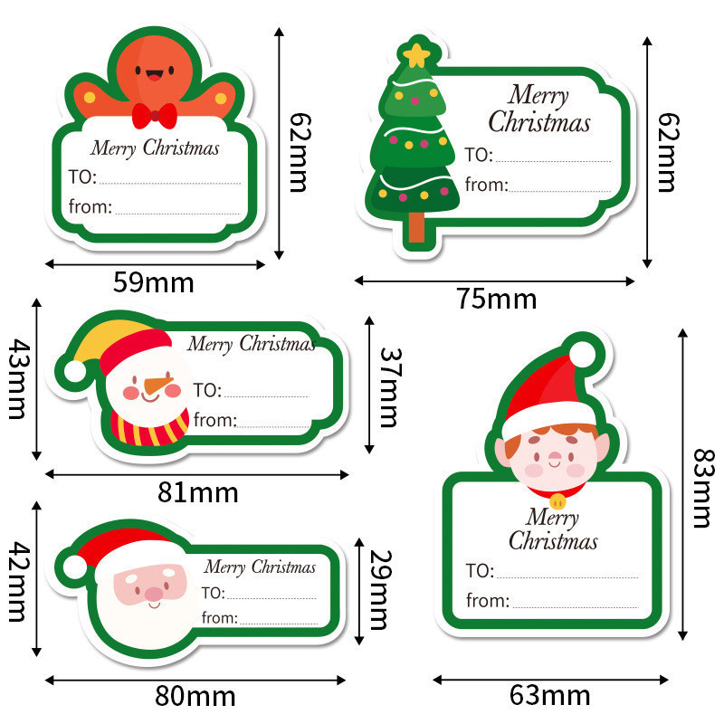 

Sticker Label Chrismas Xmas 50Pcs - GG0411