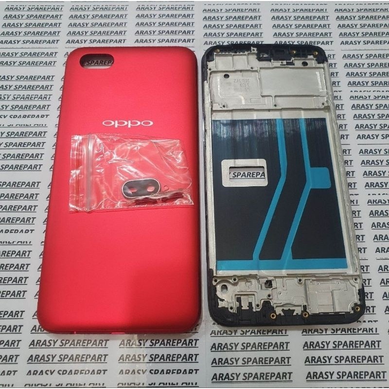 READY FRAME LCD BEZEL TULANG TENGAH + BACKDOOR OPPO A1k - CASING HOUSING A1k FULLSET