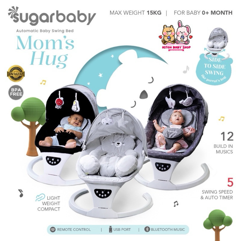 Sugarbaby Moms Hug Automatic Baby Swing Bed / Ayunan Sugar Baby