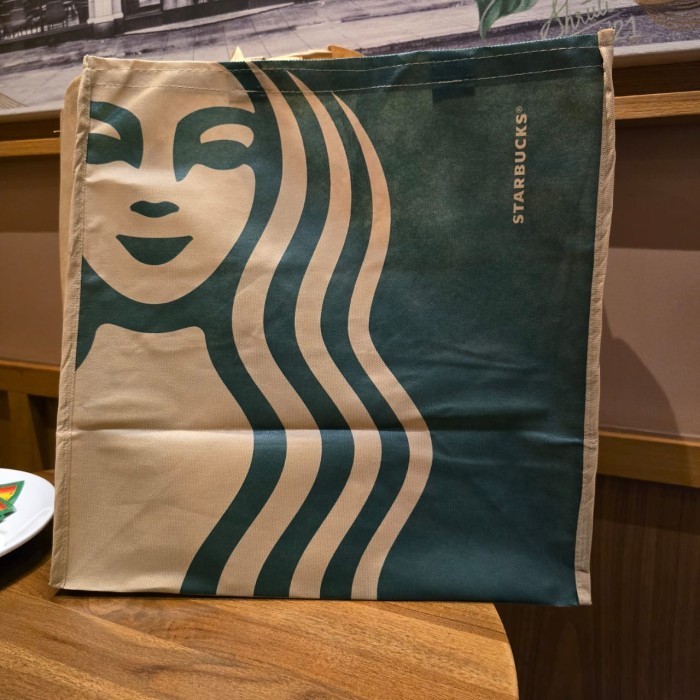 deveshope kantong starbucks totebag spoundbag reuseable bag