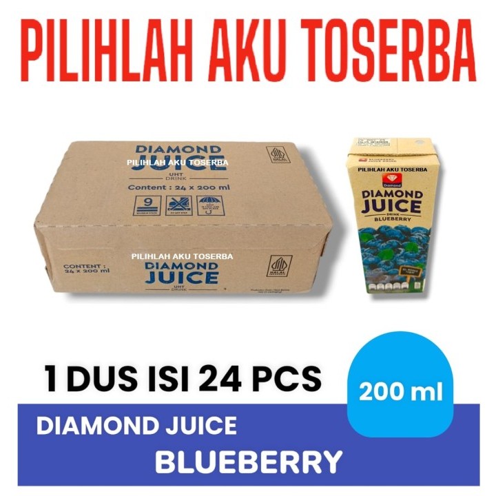 

DIAMOND JUICE BLUEBERRY Jus Blueberry 200 ml - ( HARGA 1 DUS )