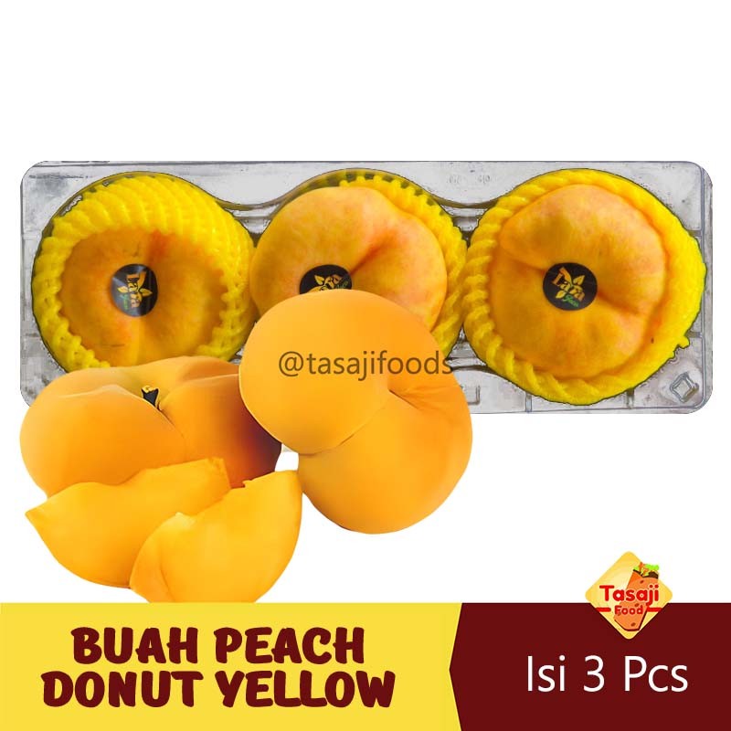 

Buah Peach Donut Yellow Import Isi 3 Pcs