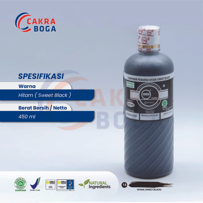 

Pewarna Makanan Cross 450 ml / Food Colouring - Sweet Black
