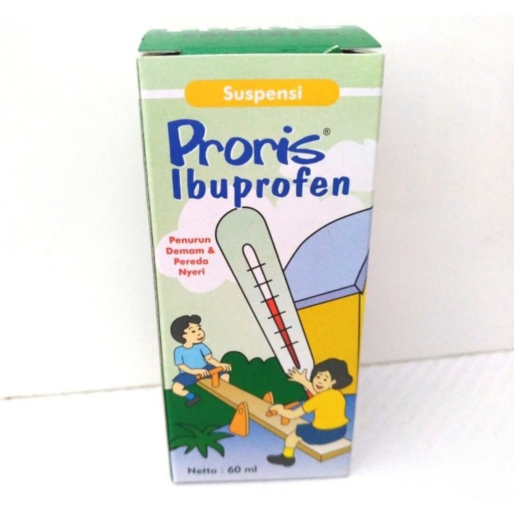 Proris ibuprofen 60ml rasa Jeruk sirup obat demam turun panas anak