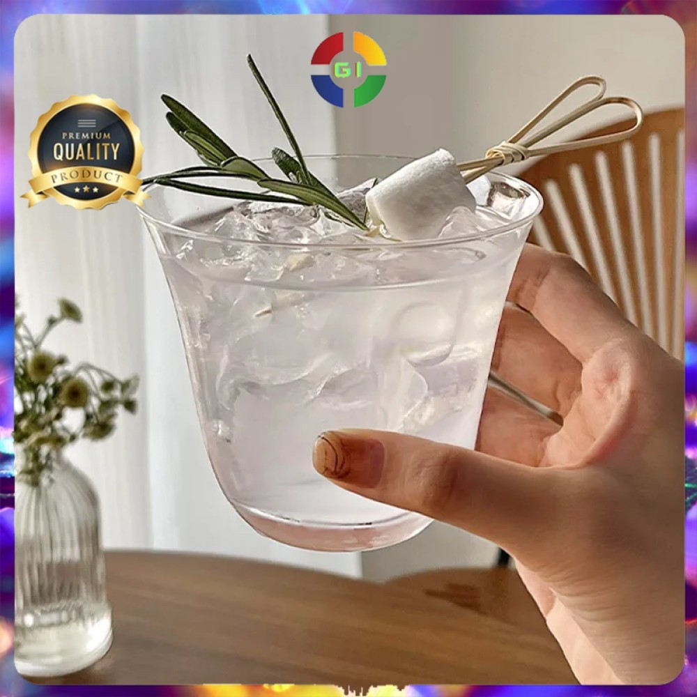 (GI) Gelas Kaca Aesthetic Whisky Wine Japanese Style 250ml