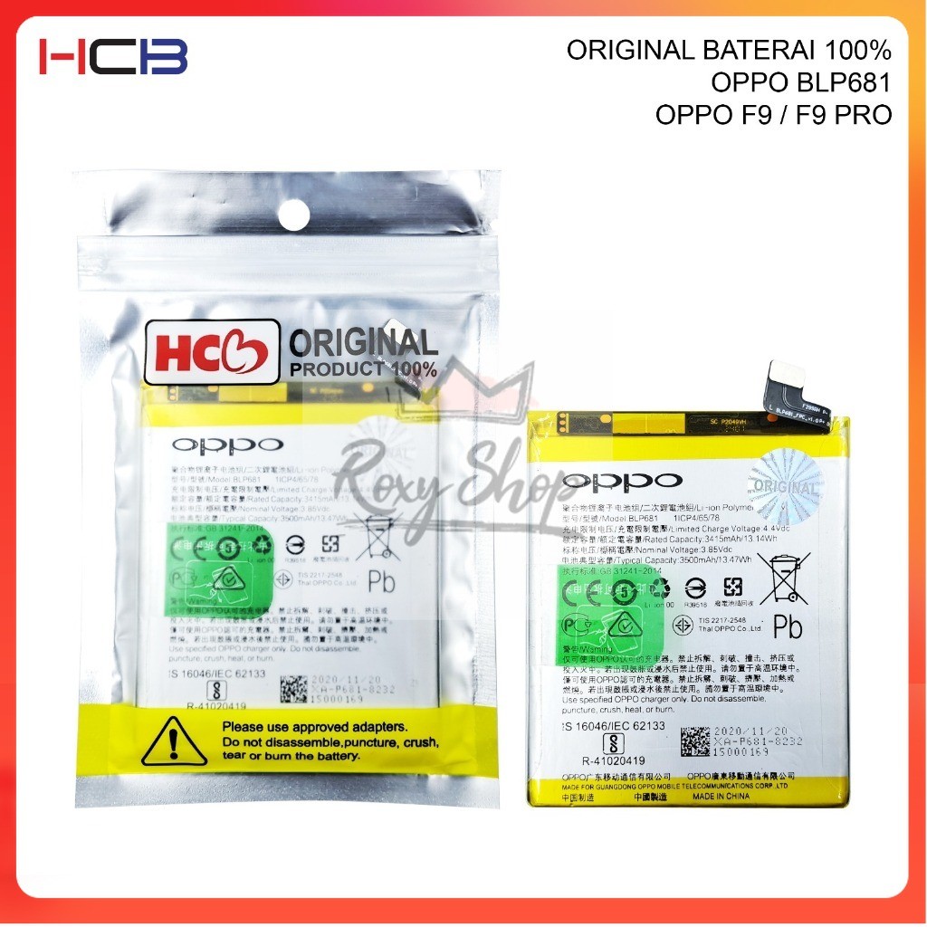 BATTERY BATERAI OPPO BLP681 OPPO F9 / F9 PRO ORIGINAL