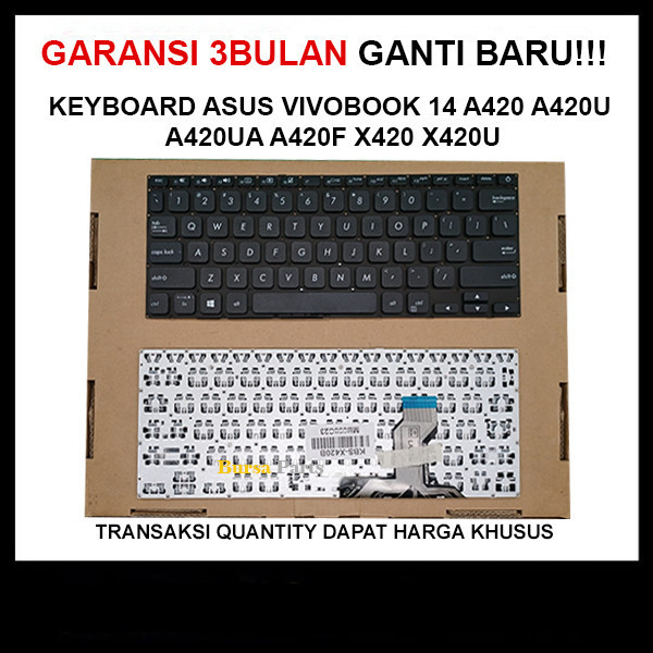 Keyboard Asus Vivobook 14 A420 A420u A420ua A420f X420u X420 X420ua .