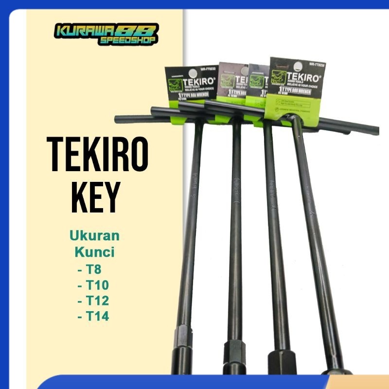 Kunci Shock T Tekiro Type ( T8/T10/T12/T14 ) mm | Kunci Socket Wrech | Kunci T CVT Hitam Panjang Tek