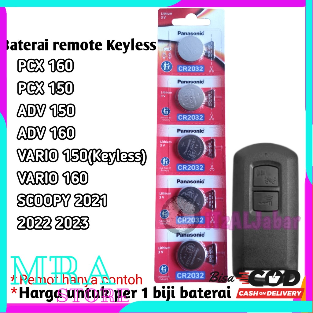 Baterai batre remot motor Honda VARIO 150 160 batu baterai remot keyless