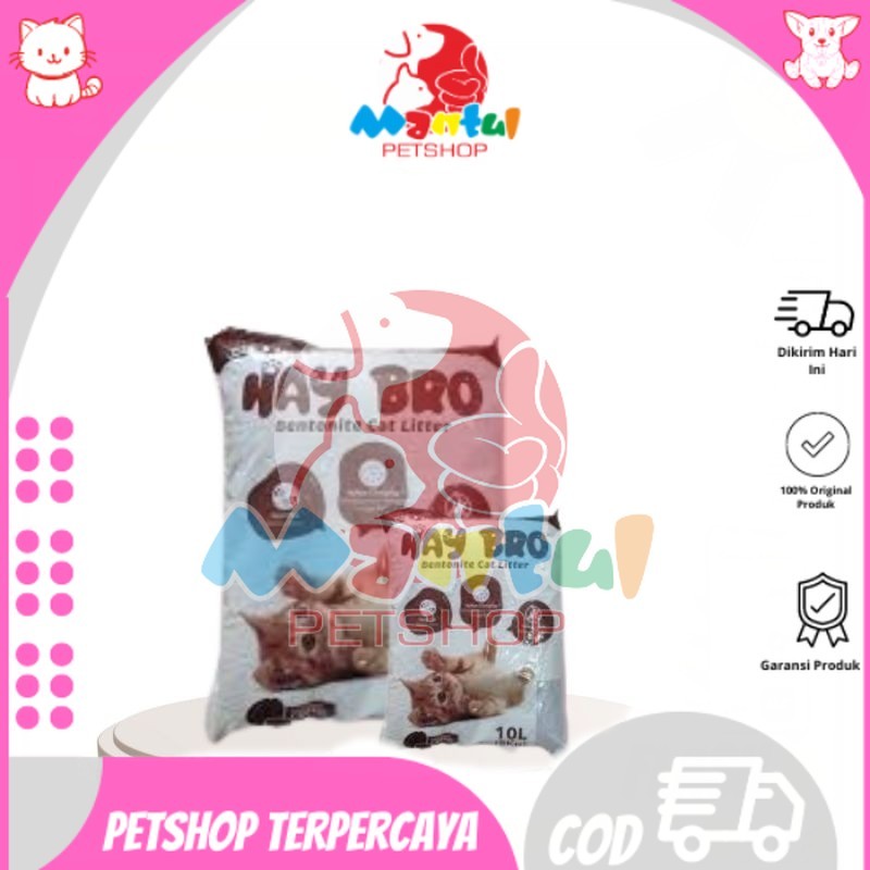 Pasir Kucing Hay Bro Bentonite 25lt Coffee|C. PASIR 25LT