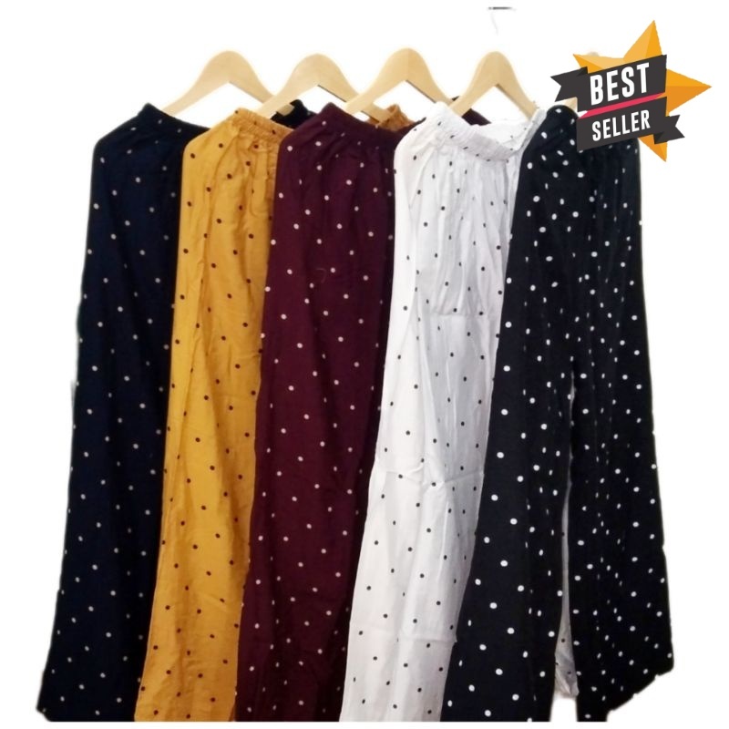 CELANA KULOT RAYON MOTIF BOBBA / POLKADOT.