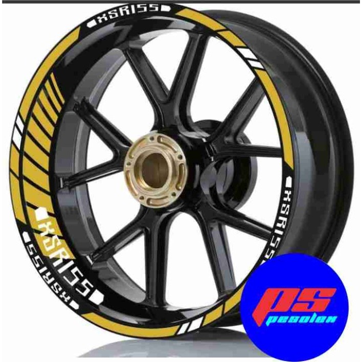 ✨READY✨ -Sticker Velg Motor wheels Sticker Yamaha Xsr 155 Ring17 - Merah