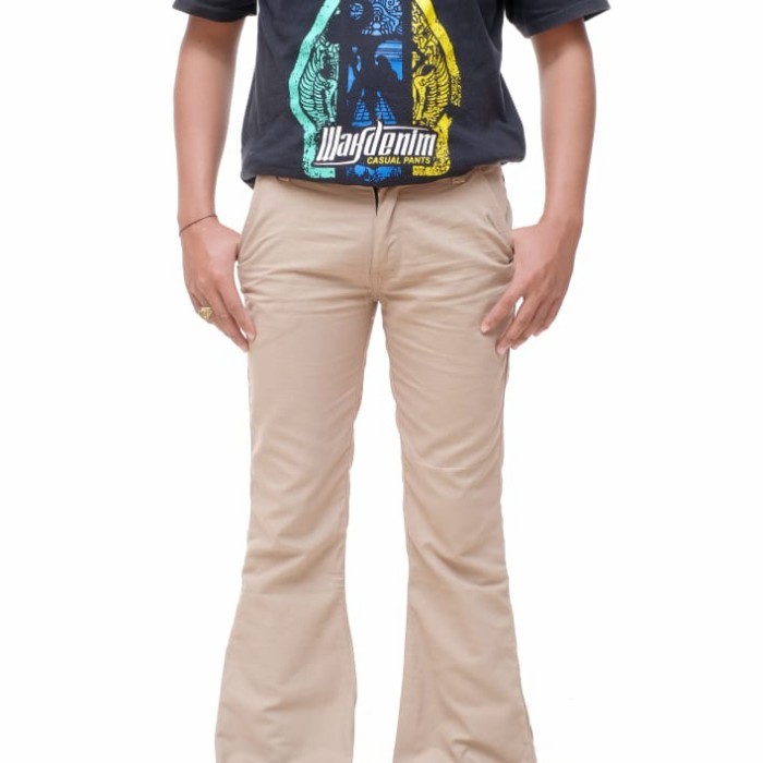 "Anh.S" -  TERLARIS CELANA PRIA PANJANG CUTBRAY CINO - krem, 31-32(L)