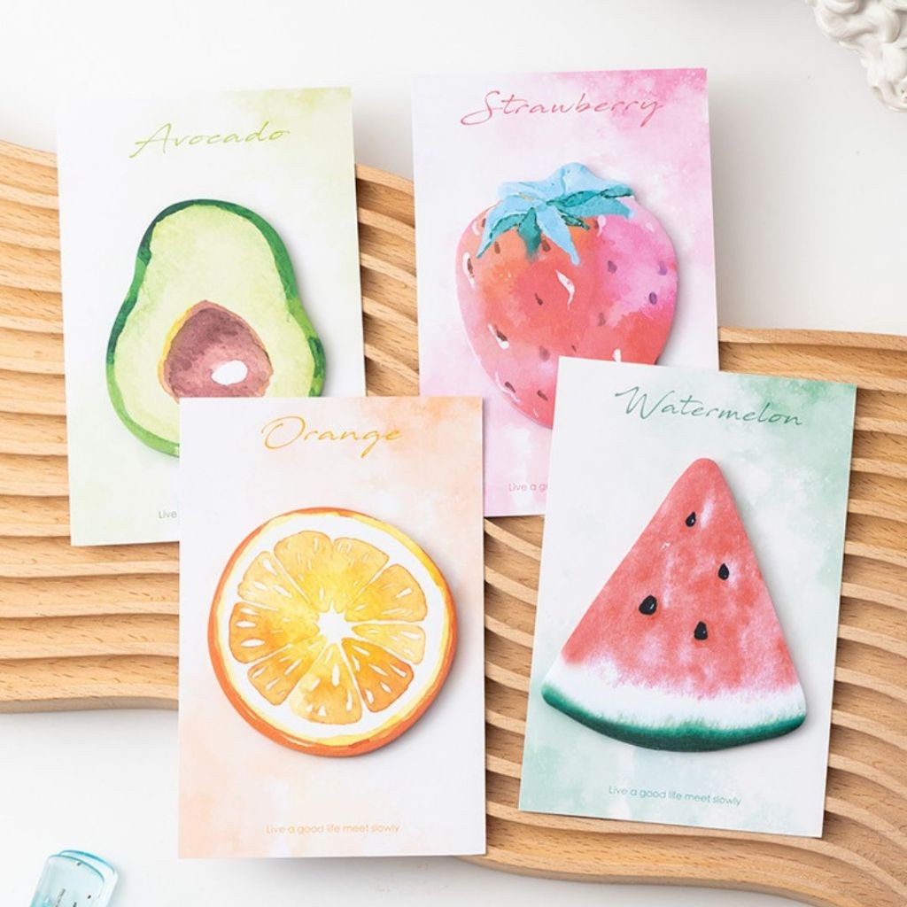 

JB - (30 Lembar) Sticky Notes Fruit Aesthetic Post-it Motif Buah Memo Sekolah Kantor SN8011