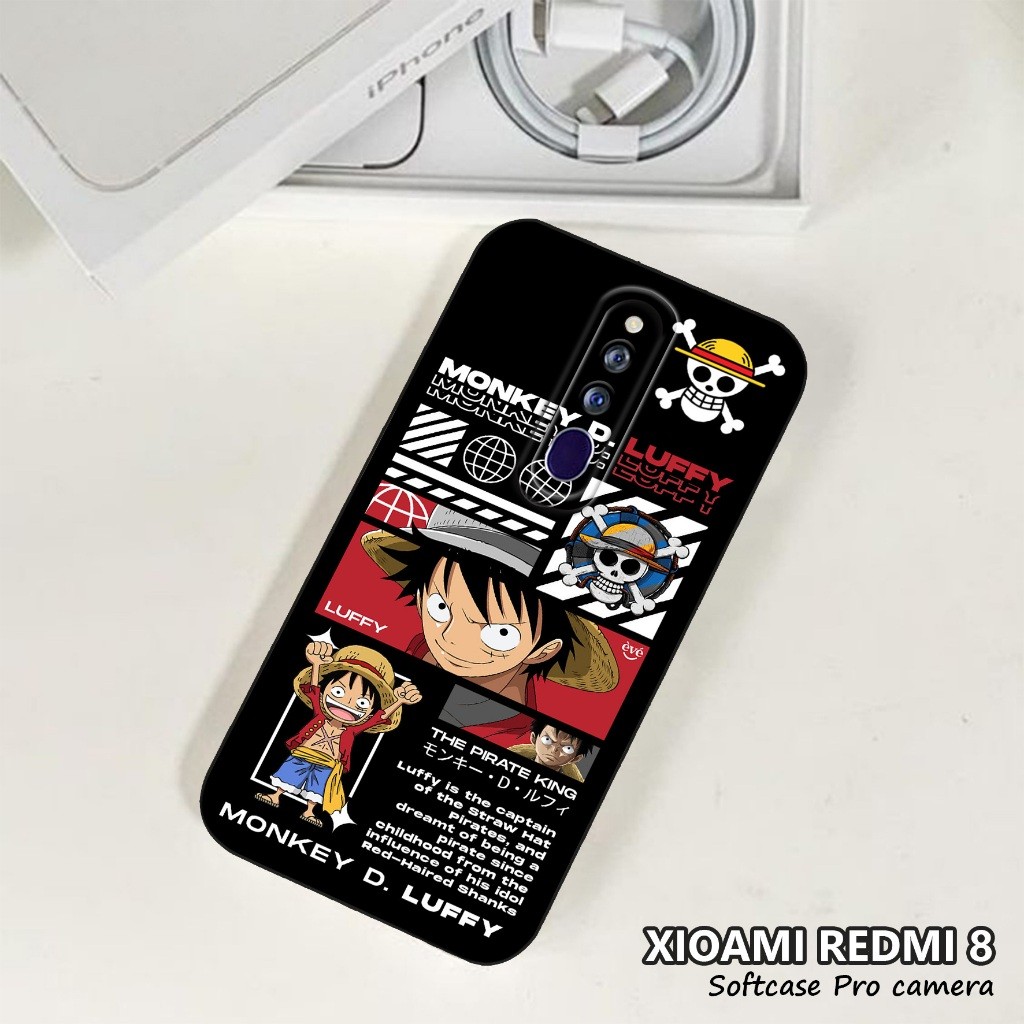 revi Case Xiaomi Redmi 8 - Casing Hp Redmi 8 ( ONE PIECE ) - Silikon Hp - Pelindung Hp - Mika Hp - K