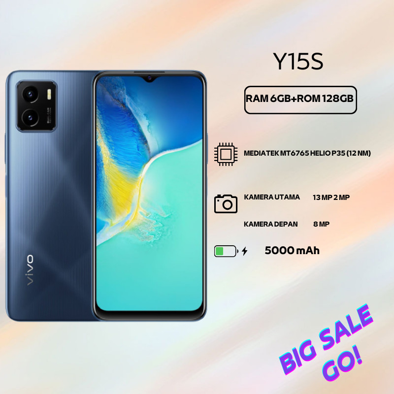 VIVO Y15s HP MURAH CUCI GUDANG RAM 6GB+ROM128GB Baterai 5000mAh handphone smartphone android