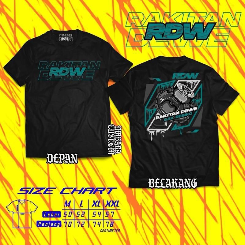 Kaos Rdw Rakitan Dewe / Baju Distro T-shirt Rakitan Dewe Gak Resiko  Soud System / Pakaian pria wani