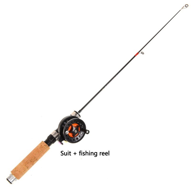 Winter Super Short FRP Fiber Lightweight Retractable Telescopic Ice Fishing Rod Mini Ice Rod Metal F