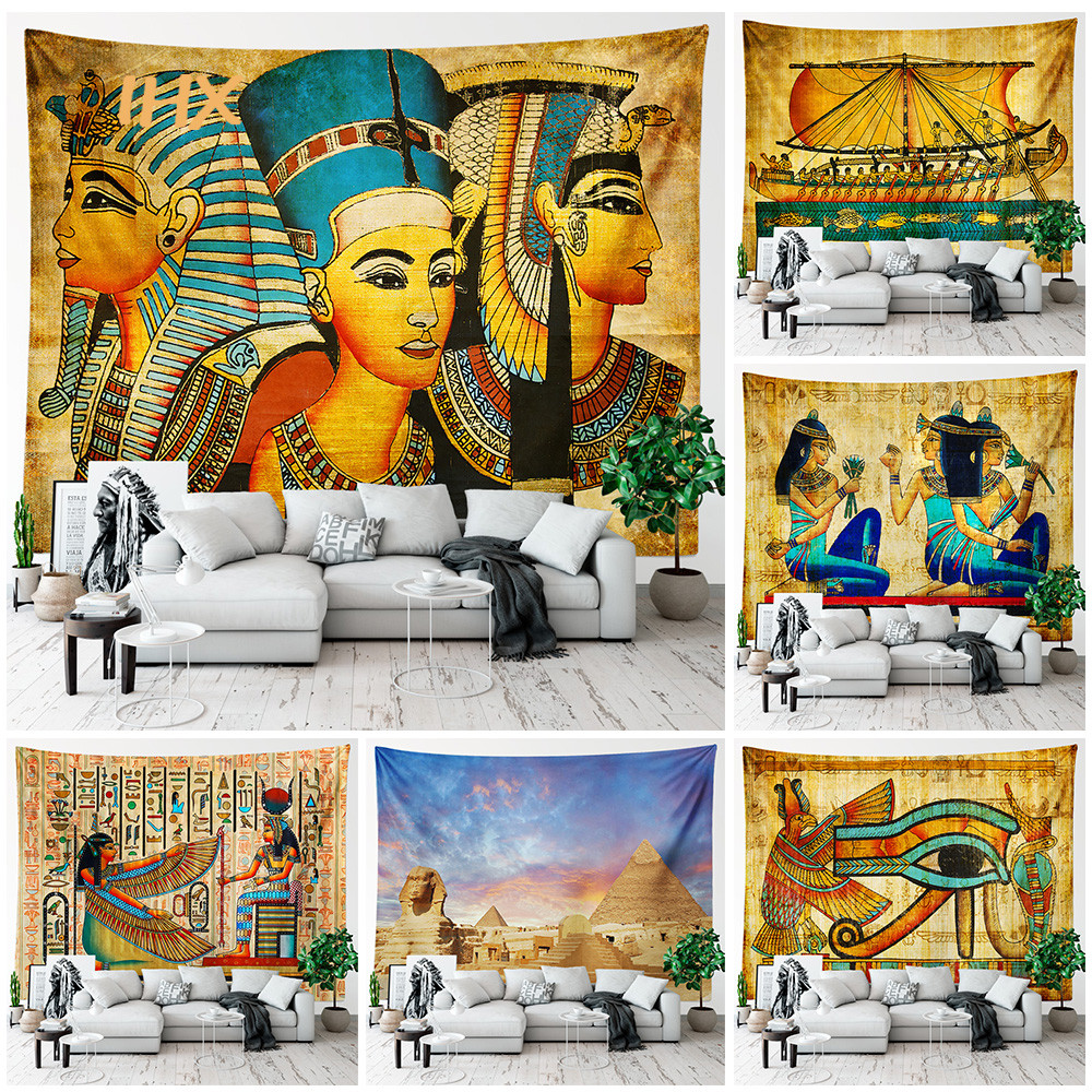 

Egyptian Tapestries Dorm Room Decor Ancient Egyptian Pharaoh Mythology Character Tapestry Wall Hanging Bedroom Home Decoration