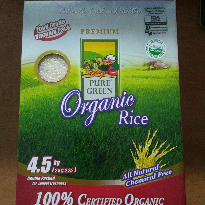 

Pure Green Organic Rice Pulen Wangi 4,5 kg